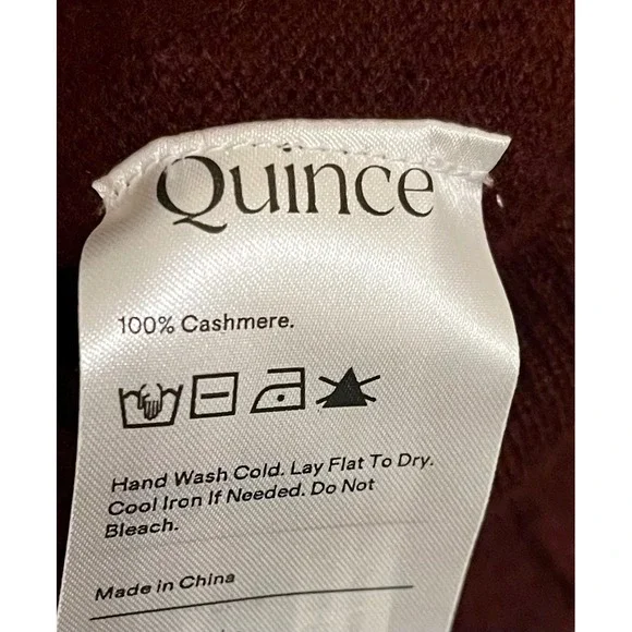 Quince 100% Mongolian Cashmere V-Neck Sweater Burgundy 3X NWT - Picture 6 of 6